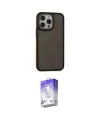 ieg™ iPhone 13 Pro Max Kılıf Eksen Işık - Siyah Bilvis 5in1 3D Magic Cam Ekran Koruyucu