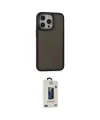 ieg™ iPhone 13 Pro Max Kılıf Eksen Işık - Siyah Bilvis Hayalet Cam Ekran Koruyucu