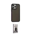 ieg™ iPhone 13 Pro Max Kılıf Eksen Işık - Siyah Bilvis Hayalet Cam Ekran Koruyucu