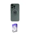 ieg™ iPhone 13 Pro Max Kılıf Eksen Klasik Prime - Siyah Bilvis 5in1 3D Magic Cam Ekran Koruyucu