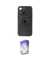 ieg™ iPhone 13 Pro Max Kılıf Eksen Klasik Prime - Siyah Bilvis 5in1 3D Magic Cam Ekran Koruyucu