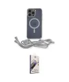 ieg™ iPhone 13 Pro Max Kılıf Eksen Özel Seri - Siyah Bilvis 3D Mat Cam Ekran Koruyucu