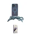 ieg™ iPhone 13 Pro Max Kılıf Eksen Özel Seri - Siyah Bilvis 3D Mat Cam Ekran Koruyucu