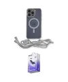 ieg™ iPhone 13 Pro Max Kılıf Eksen Özel Seri - Siyah Bilvis 5in1 5D Magic Hayalet Cam Ekran Koruyucu
