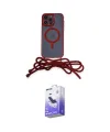 ieg™ iPhone 13 Pro Max Kılıf Eksen Özel Seri - Siyah Bilvis 5in1 5D Magic Hayalet Cam Ekran Koruyucu