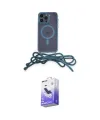 ieg™ iPhone 13 Pro Max Kılıf Eksen Özel Seri - Siyah Bilvis 5in1 5D Magic Hayalet Cam Ekran Koruyucu