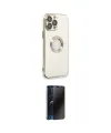 ieg™ iPhone 13 Pro Max Kılıf İz Form Serisi - Siyah 3D Antistatik Hayalet Cam Ekran Koruyucu