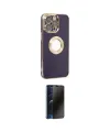 ieg™ iPhone 13 Pro Max Kılıf İz Form Serisi - Siyah 3D Antistatik Hayalet Cam Ekran Koruyucu