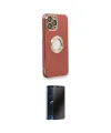 ieg™ iPhone 13 Pro Max Kılıf İz Form Serisi - Siyah 3D Antistatik Hayalet Cam Ekran Koruyucu