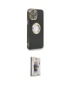 ieg™ iPhone 13 Pro Max Kılıf İz Form Serisi - Siyah Bilvis 3D Cam Ekran Koruyucu
