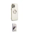 ieg™ iPhone 13 Pro Max Kılıf İz Form Serisi - Siyah Bilvis 3D Mat Cam Ekran Koruyucu