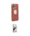 ieg™ iPhone 13 Pro Max Kılıf İz Form Serisi - Siyah Bilvis 3D Mat Cam Ekran Koruyucu