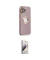 ieg™ iPhone 13 Pro Max Kılıf İz Form Serisi - Siyah Bilvis 3D Mat Cam Ekran Koruyucu