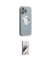 ieg™ iPhone 13 Pro Max Kılıf İz Form Serisi - Siyah Bilvis 3D Mat Cam Ekran Koruyucu
