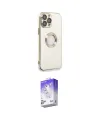 ieg™ iPhone 13 Pro Max Kılıf İz Form Serisi - Siyah Bilvis 5in1 3D Magic Cam Ekran Koruyucu
