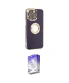 ieg™ iPhone 13 Pro Max Kılıf İz Form Serisi - Siyah Bilvis 5in1 3D Magic Cam Ekran Koruyucu
