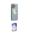 ieg™ iPhone 13 Pro Max Kılıf İz Form Serisi - Siyah Bilvis 5in1 3D Magic Cam Ekran Koruyucu