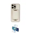ieg™ iPhone 13 Pro Max Kılıf Kozmos Minimal Prime - Siyah 3D Antistatik Cam Ekran Koruyucu