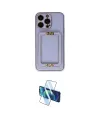 ieg™ iPhone 13 Pro Max Kılıf Kozmos Minimal Prime - Siyah 3D Antistatik Cam Ekran Koruyucu