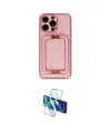 ieg™ iPhone 13 Pro Max Kılıf Kozmos Minimal Prime - Siyah 3D Antistatik Cam Ekran Koruyucu
