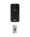 ieg™ iPhone 13 Pro Max Kılıf Kozmos Minimal Prime - Siyah Bilvis 3D Cam Ekran Koruyucu