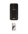 ieg™ iPhone 13 Pro Max Kılıf Kozmos Minimal Prime - Siyah Bilvis 3D Mat Cam Ekran Koruyucu