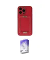 ieg™ iPhone 13 Pro Max Kılıf Kozmos Minimal Prime - Siyah Bilvis 5in1 3D Magic Cam Ekran Koruyucu