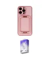ieg™ iPhone 13 Pro Max Kılıf Kozmos Minimal Prime - Siyah Bilvis 5in1 3D Magic Cam Ekran Koruyucu