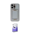 ieg™ iPhone 13 Pro Max Kılıf Kozmos Minimal Prime - Siyah Bilvis 5in1 5D Magic Hayalet Cam Ekran Koruyucu