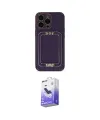 ieg™ iPhone 13 Pro Max Kılıf Kozmos Minimal Prime - Siyah Bilvis 5in1 5D Magic Hayalet Cam Ekran Koruyucu