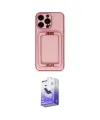 ieg™ iPhone 13 Pro Max Kılıf Kozmos Minimal Prime - Siyah Bilvis 5in1 5D Magic Hayalet Cam Ekran Koruyucu