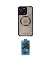 ieg™ iPhone 13 Pro Max Kılıf Kutup Modern - Siyah 18D Cam Ekran Koruyucu