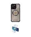 ieg™ iPhone 13 Pro Max Kılıf Kutup Modern - Siyah 3D Antistatik Cam Ekran Koruyucu