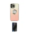 ieg™ iPhone 13 Pro Max Kılıf Kutup Yansıma Özel Seri - Siyah 3D Antistatik Hayalet Cam Ekran Koruyucu