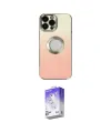 ieg™ iPhone 13 Pro Max Kılıf Kutup Yansıma Özel Seri - Siyah Bilvis 5in1 3D Magic Cam Ekran Koruyucu
