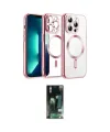 ieg™ iPhone 13 Pro Max Kılıf Nova Işık Özel Seri - Şeffaf 360 Full Body Arka Koruyucu