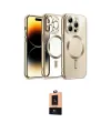 ieg™ iPhone 13 Pro Max Kılıf Nova Işık Özel Seri - Şeffaf Maxco Cam Ekran Koruyucu