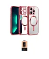 ieg™ iPhone 13 Pro Max Kılıf Nova Işık Özel Seri - Şeffaf Maxco Cam Ekran Koruyucu