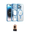 ieg™ iPhone 13 Pro Max Kılıf Nova Işık Özel Seri - Şeffaf Maxco Cam Ekran Koruyucu