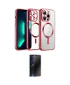 ieg™ iPhone 13 Pro Max Kılıf Nova Işık Özel Seri - Siyah 3D Antistatik Hayalet Cam Ekran Koruyucu