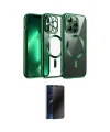 ieg™ iPhone 13 Pro Max Kılıf Nova Işık Özel Seri - Siyah 3D Antistatik Hayalet Cam Ekran Koruyucu