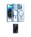 ieg™ iPhone 13 Pro Max Kılıf Nova Işık Özel Seri - Siyah 3D Antistatik Hayalet Cam Ekran Koruyucu