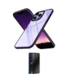 ieg™ iPhone 13 Pro Max Kılıf Nova Işık Serisi - Siyah 3D Antistatik Hayalet Cam Ekran Koruyucu