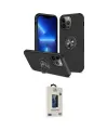 ieg™ iPhone 13 Pro Max Kılıf Odak Form Prime - Siyah Bilvis Hayalet Cam Ekran Koruyucu