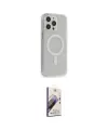 ieg™ iPhone 13 Pro Max Kılıf Pusula Çizgi Koleksiyonu - Siyah Bilvis 3D Mat Cam Ekran Koruyucu