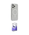 ieg™ iPhone 13 Pro Max Kılıf Pusula Çizgi Koleksiyonu - Siyah Bilvis 5in1 5D Magic Hayalet Cam Ekran Koruyucu
