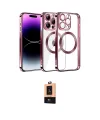 ieg™ iPhone 13 Pro Max Kılıf Pusula Form - Şeffaf Maxco Cam Ekran Koruyucu