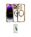 ieg™ iPhone 13 Pro Max Kılıf Pusula Form - Şeffaf Pasifik Cam Ekran Koruyucu