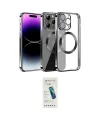 ieg™ iPhone 13 Pro Max Kılıf Pusula Form - Şeffaf Pasifik Cam Ekran Koruyucu