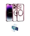 ieg™ iPhone 13 Pro Max Kılıf Pusula Form - Siyah 3D Antistatik Cam Ekran Koruyucu